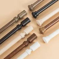 Simple curtain rod Nordic Rome rod single and double pole thick aluminum alloy mute punch curtain track rod