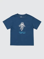 UNIQLO KIDS kaos anak UT T-shirt Jason Polan lengan pendek BLUE 140