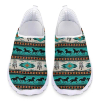 Native Horse Dreamcatchers Woman Loafers Women Sneakers Slip On Flats Female Mesh Casual Shoes Ladies Summer Beach Shoes