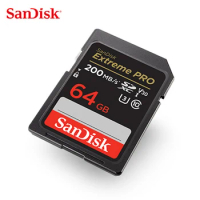 SanDisk Extreme PRO 200MB/s SD Card 64GB 128GB Flash Memory Card 32GB 256GB 512GB 1TB 4K SDHC SDXC Full HD Video C10 U3