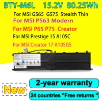 NEW BTY-M6L Laptop Battery For MSI GS65 GS75 Stealth Thin Series P65 Creator PS63 Modern Prestige 15 A10SC Creator 17 A10SGS
