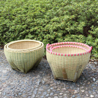 竹制品 竹編 家用 簸箕 天然竹編收納筐純手工農家籮筐竹籃子安吉