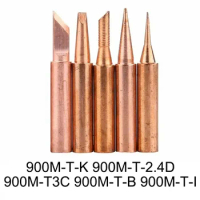 936 Universal Welding Heads 1Set 900m-T-I 900M-T-B Soldering Iron Head Bit DIY Pure Copper Electric Welding Tips I/B/K/3C/2.4D