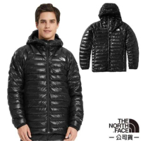 【The North Face】男款 最強保暖 防潑水連帽羽絨外套(800FP)羽絨衣/3SQJ-KX7 黑色 V