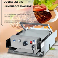 2000W Electric Bun Hamburger Toaster Bread Grill Oven Hamburger Cooker Double Layer Bake Burger Machine