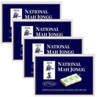 Mah Jongg Cards 2024 4 Pcs National Mah Jongg League Card Set New 2024 Mahjong Scorecard With Official Standard Hands And Rules