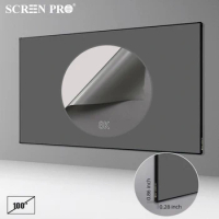100“ ALR Projector Screen Grey With frame for Home Theater 4K 8K Short Throw /Long Throw video projection 16:9 Room Screen Set