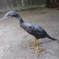 PATUNG BURUNG MAINAN JONTROT BURUNG PECUK ULAR KOAK TOTOL KOAK ABU MANDAR BATU MIRIP ASLI RUAK RUAK 