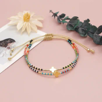 KKBEAD Cross Bracelets Delica Miyuki Seed Beads Bracelet For Women Jewelry Thin Beads Pulseras Accessories