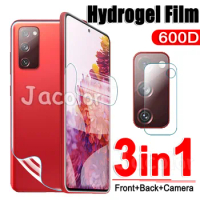 3IN1 Full Cover Hydrogel Film For Samsung Galaxy S20 FE 2022 5G 4G Screen Protector S 20FE 20 S20FE 5 4 G Camera Glass 600D