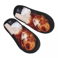 Beautiful Mylene Farmer House Slippers Women Cozy Memory Foam French Singer Slip On Hotel Slipper Shoes
