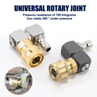 1 unit Hose Fitting Coupler adapter dengan DN8 G1/4 Thread Universal 360 ° Rotatable Pneumatic Conne