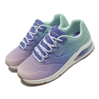 Skechers 休閒鞋 Uno 2 Color Waves 女鞋 氣墊 支撐 緩衝 前衛感 微高跟 耐磨耐用 藍 彩 155628BLMT
