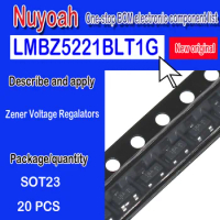 New original spot zener diode LMBZ5221BLT1G 2.4V/0.225W silk screen 18A SMD SOT-23 Zener Voltage Regalators 20pcs