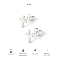 JELOOF Anting Salib Gabby Sterling S925 Silver / Anting Wanita / Anting Anting Anti Karat