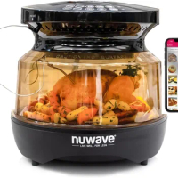 Nuwave Primo Grill Oven, New &amp; Improved 2023, Countertop Toaster Oven Convection Top &amp; Grill Bottom for Surround Cooking