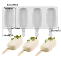 Silicone Ice Cream Forms Popsicle Mold DIY Homemade Dessert Freezer Fruit Juice Cube Maker Mould With Sticks Ice Cream Maker