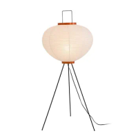 Japanese Designer Akari Noguchi Yong Rice Paper Shape Floor Lamp Stand Light with Tripod