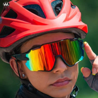 Vaka Sport Cycling Glasses Polarized Gradient Mountain Bike Fishing Running Goggles Men Women Bicycle Sunglasses TR90 Frame