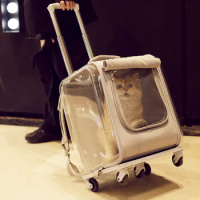 Oversized Cat Bag Trolley Case Portable Pet Cat Backpack Cat Cage Backpack Space Capsule Supplies