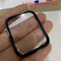 50pcs Front Screen Outer Glass Lens With OCA Panel For Apple Watch S6 S5 SE series 4 5 6 40MM 44MM Glass+OCA Repair Replacement