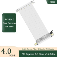Riser White PCIe 4.0 X16 Cable [RTX3090 3060 RX6900XT Tested] PC Gaming PCI Express Gen4 Dual Reverse GPU ITX A4 Case K39 K55 G5