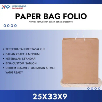 PAPER BAG FOLIO POLOS / PAPERBAG POLOS 25 X 33 X 9 / TAS KERTAS PERNIKAHAN KADO / PAPER BAG SOUVENIR