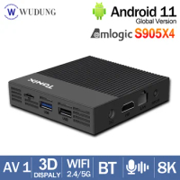 Original Tanix X4 TV Box Android11 Amlogic S905X4 4G 32G 64G BT 3D AV1 2.4G 5G Wifi 8K HDR Media Player Set Top Box PK X96 Max
