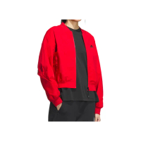 【adidas 愛迪達】Bomber JKT 女款 紅色 立領 按扣口袋 寬鬆 運動 休閒 外套 IM8873