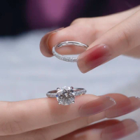 Custom women engagement wedding jewelry set 10K Yellow Gold 2.58CT Lab Diamond Ring
