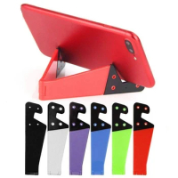 Universal Foldable Phone Stand Holder for IPhone Samsung Xiaomi Colorful V Shaped Smartphone Tablet PC Desktop Holder