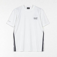 Kaos ARMANI EA7 VENTUS 7 LINE SIDE BLACK WHITE REGULAR TSHIRT 100% ORIGINAL Size XL