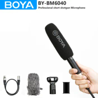 BOYA BY-BM6040 Cardioid On-camera Shotgun Microphone for Youtube Recording Broadcast TV Shoots Location Shooting Documentaries