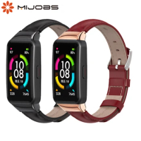 Genuine Leather Strap For Huawei Honor Band 6 Smart Watch Bracelet for Honor 6 Wristband Replacement Strap For Huawei Band 6