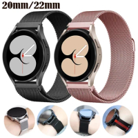 20mm 22mm Strap for Samsung Galaxy watch 4/5/6/5Pro 44mm/40mm/Active 2 Magnetic loop Bracelet Galaxy Watch 4/6 classic 46mm 42mm