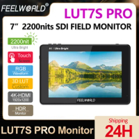 FEELWORLD LUT7S PRO 7" 2200nits 3D LUT Touch Screen Monitor HDR 1920X1200 Camera Field Monitor with 3G-SDI&amp;4K HDMI Input Output