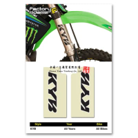 KYB Fork STICKERS Mx Dirt Bike GRAPHICS FITS ALL Bikes! CLEAR &amp; BLACK KYB LOGO