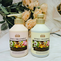 日本 KUMANO 熊野 蜂蜜修護洗髮乳/蜂蜜修護潤髮乳 蜂蜜玫瑰香 450ml 兩款供選｜全店$199免運