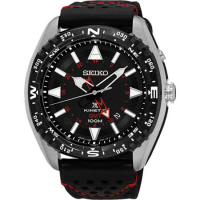 SEIKO Prospex GMT 菁英人動電能腕錶-黑/45mm 5M85-0AE0R(SUN049P2)