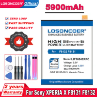 LOSONCOER 5900mAh LIP1624ERPC Battery For Sony Xperia X Performance XP F8132 F8131 Mobile Phone Batteries