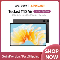 Teclast T40 Air 10.4'' Android 13 Tablets 8GB RAM 256GB ROM UNISOC T616 Octa Core Widevine L1 4G Network Dual SIM Wifi Tablet PC
