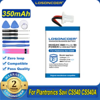 100% Original LOSONCOER 350mAh 84479-01,86180-01 Battery For Plantronics Savi CS540, CS540A, Savi CS540,CS540A Bluetooth Headset