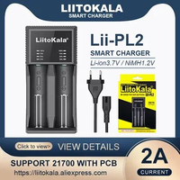 LiitoKala Lii-PL2 Universal Battery Charger, can charge 21700 with PCB, For 21700 26650 18650 AA AAA batteries.