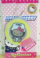 【震撼精品百貨】Hello Kitty 凱蒂貓~KITTY反光姓名鎖圈 吊飾-黃藍SAKURA