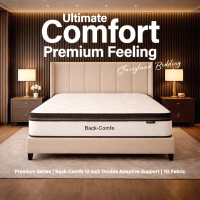 Set bedframe & mattress 12 inch Back-Comfe King / Queen - Endura-A-Spring - 3D & 4D Mesh fabric dire