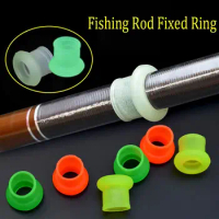 10Pcs Fishing Gear Fishing Rod Fixed Ring High-quality Silicone Tackle Accessories Handle Protective Case Fishing Rod Stopper
