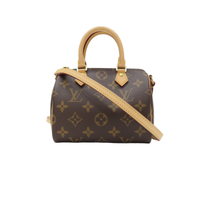 Louis Vuitton NANO SPEEDY MINI HL MONOGRAM STRAP Brown Leather Cloth  ref.398274 - Joli Closet