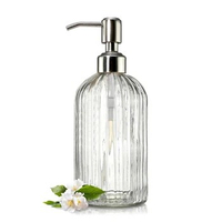 Soap Dispenser Bathroom Clear Glass Empty Refill Subbottle Detergent Kitchen Hand Sanitizers Shower Gel Shampoo Bottles