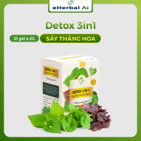 [COMBO 2 TẶNG 2] Bột Detox Rau Má Diếp Cá Tía Tô EHERBAL (4 hộp 84 gói)
