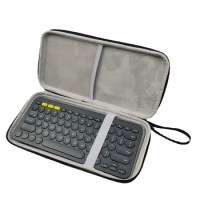for Logitech K380 Keyboard Storage Bag Protective Hard Case Black